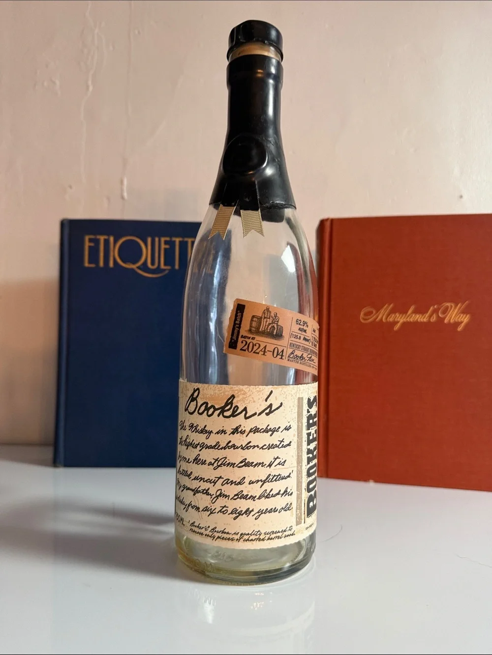 Bookers Distillery empty bottle